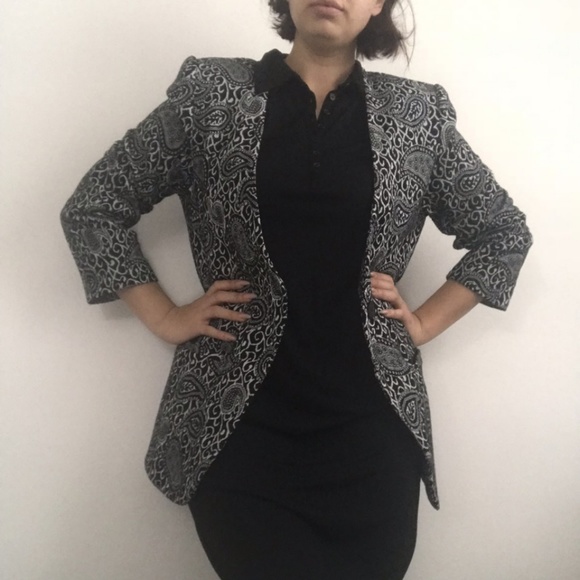 Cardigan One Button V-neck Blazer Jacket XL - Picture 3 of 4